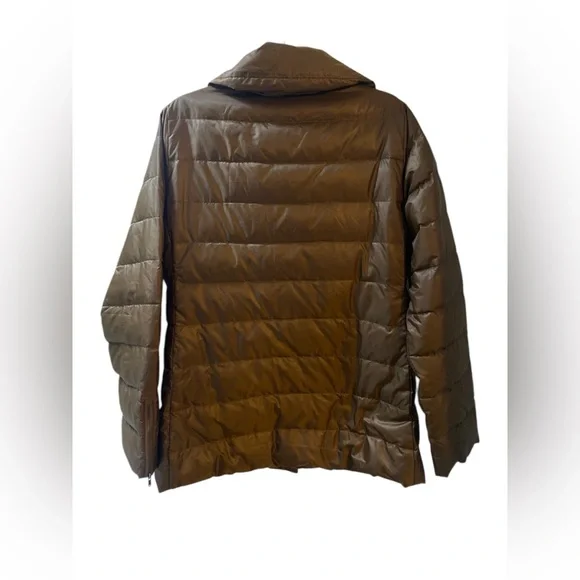 Eileen Fisher | small Brown 80% Down Filled Puffer Jacket/20% feather filled - Picture 4 of 4